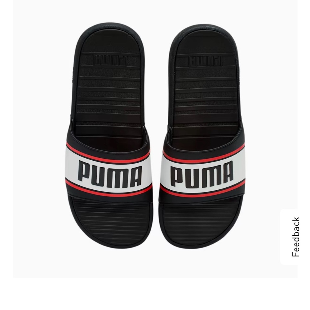 EUC Gently Used PUMA Cool Cat Youth Retro Beach Ready Sliders Slip on 4 to 4.5 - Picture 1 of 9
